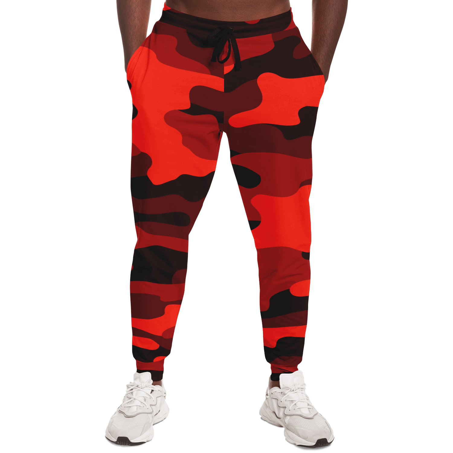 Camo Joggers | Unisex | Scarlet Red & Black