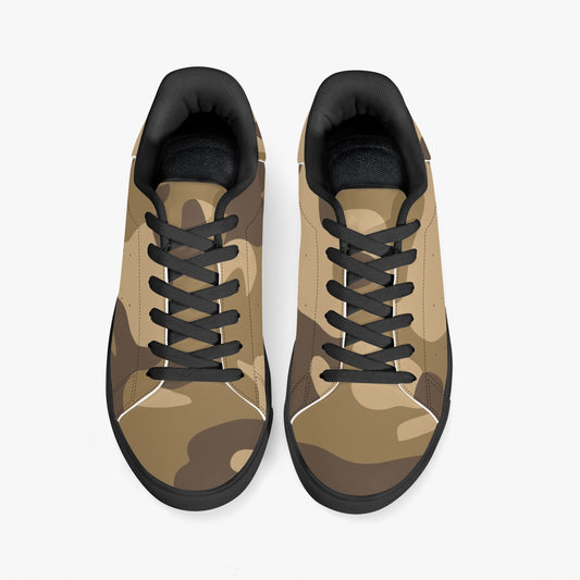 Camo Sneakers | Classic Low-Top Leather | Khaki