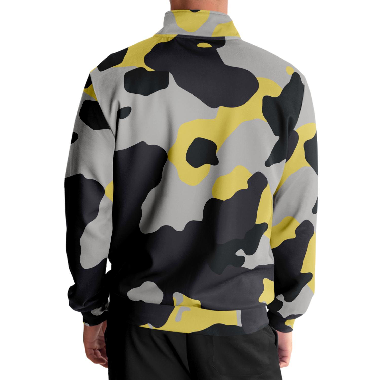 Camo Track Jacket | Yellow, Black & Silver Camouflage