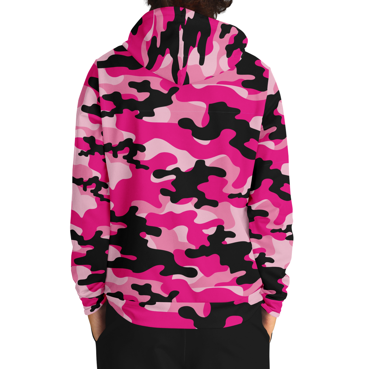 Pink Camo Hoodie | Candy, Black, & Cerise Mixed Camouflage