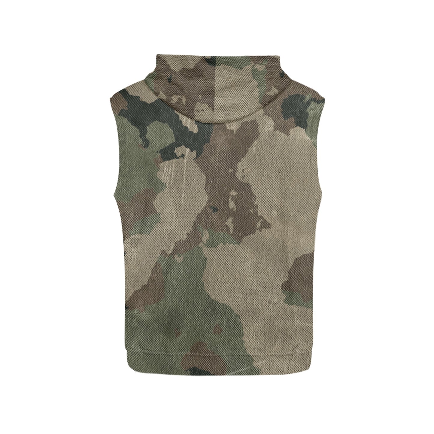 Sleeveless Camo Hoodie For Women | Dirty Brown Camouflage