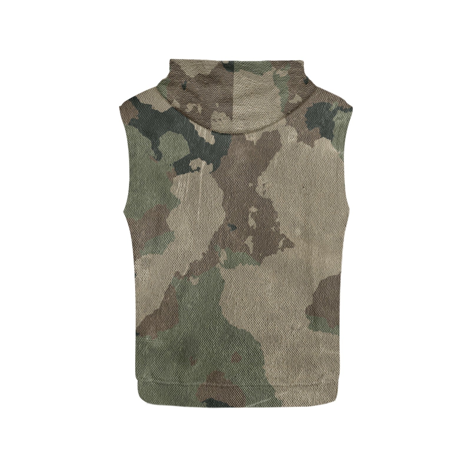 Sleeveless Camo Hoodie For Women | Dirty Brown Camouflage