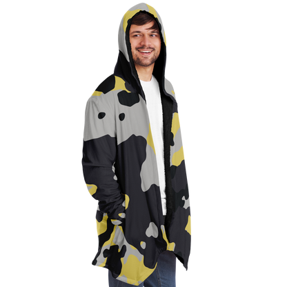 Camo Cloak | Yellow, Black & Silver Camouflage | Microfleece