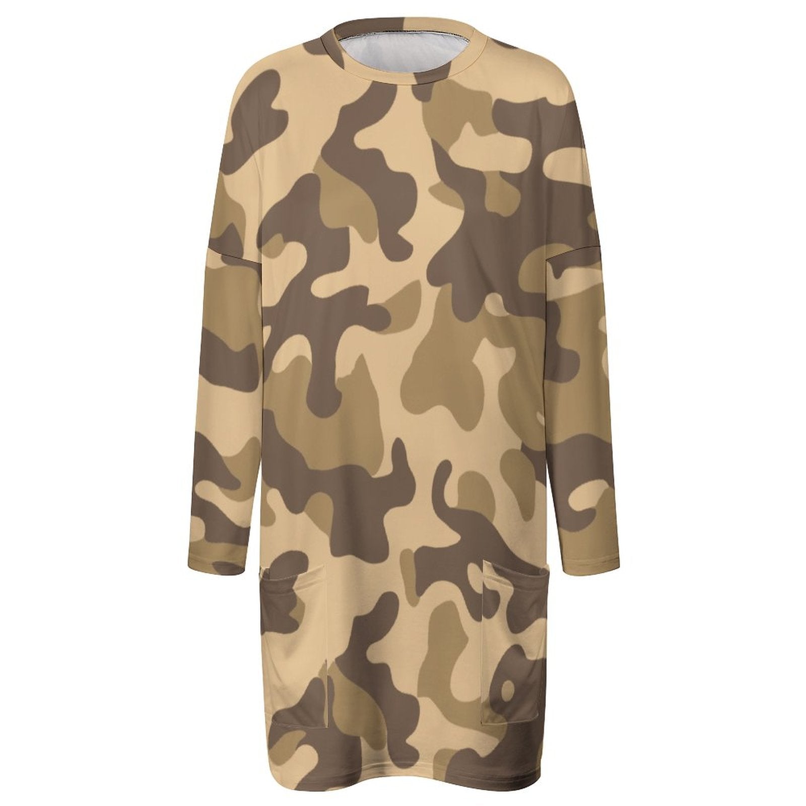 Camo Shirt | Loose Fit Long Sleeves | Khaki