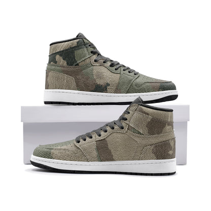 Camo Sneakers | High-Top | Dirty Brown Camouflage