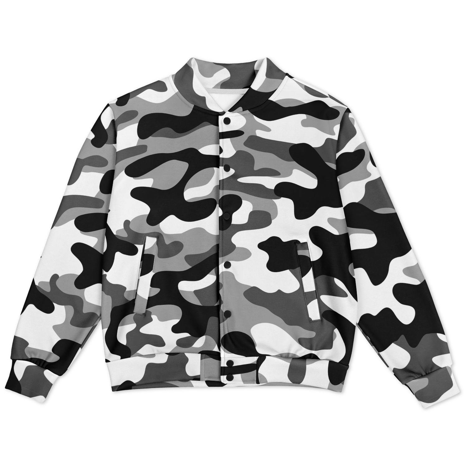 Baseball Camo Jacket | Military Camouflage in Black & White