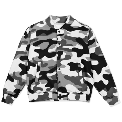 Baseball Camo Jacket | Military Camouflage in Black & White