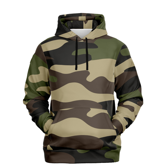 Camo Hoodie | Classic Green Camouflage Pullover