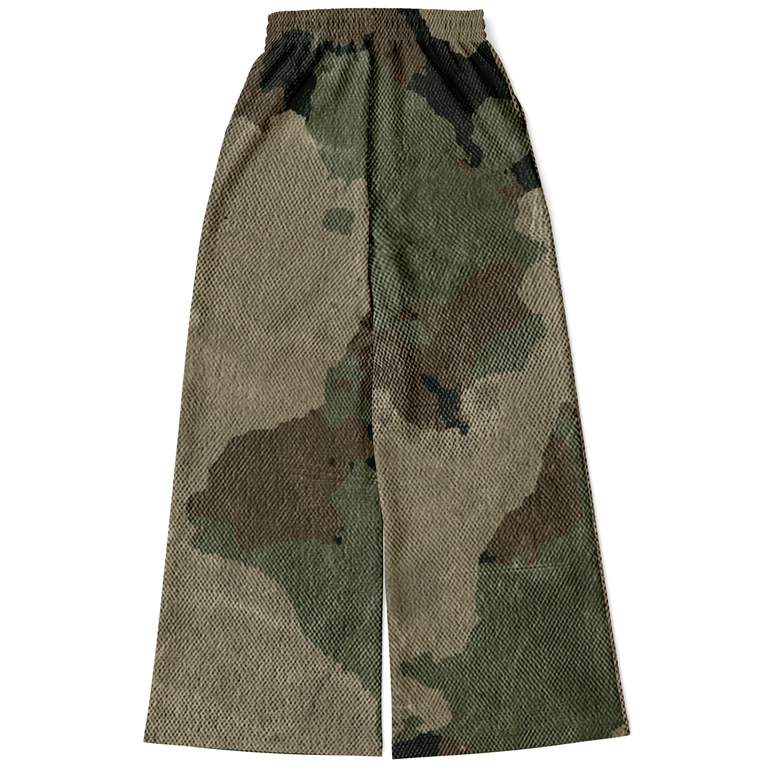 Camo Wide Leg Pants | Dirty Old Brown Camouflage