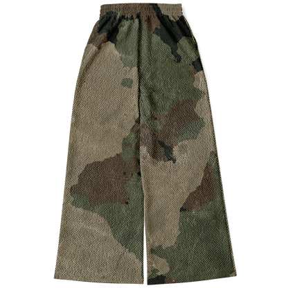 Camo Wide Leg Pants | Dirty Old Brown Camouflage