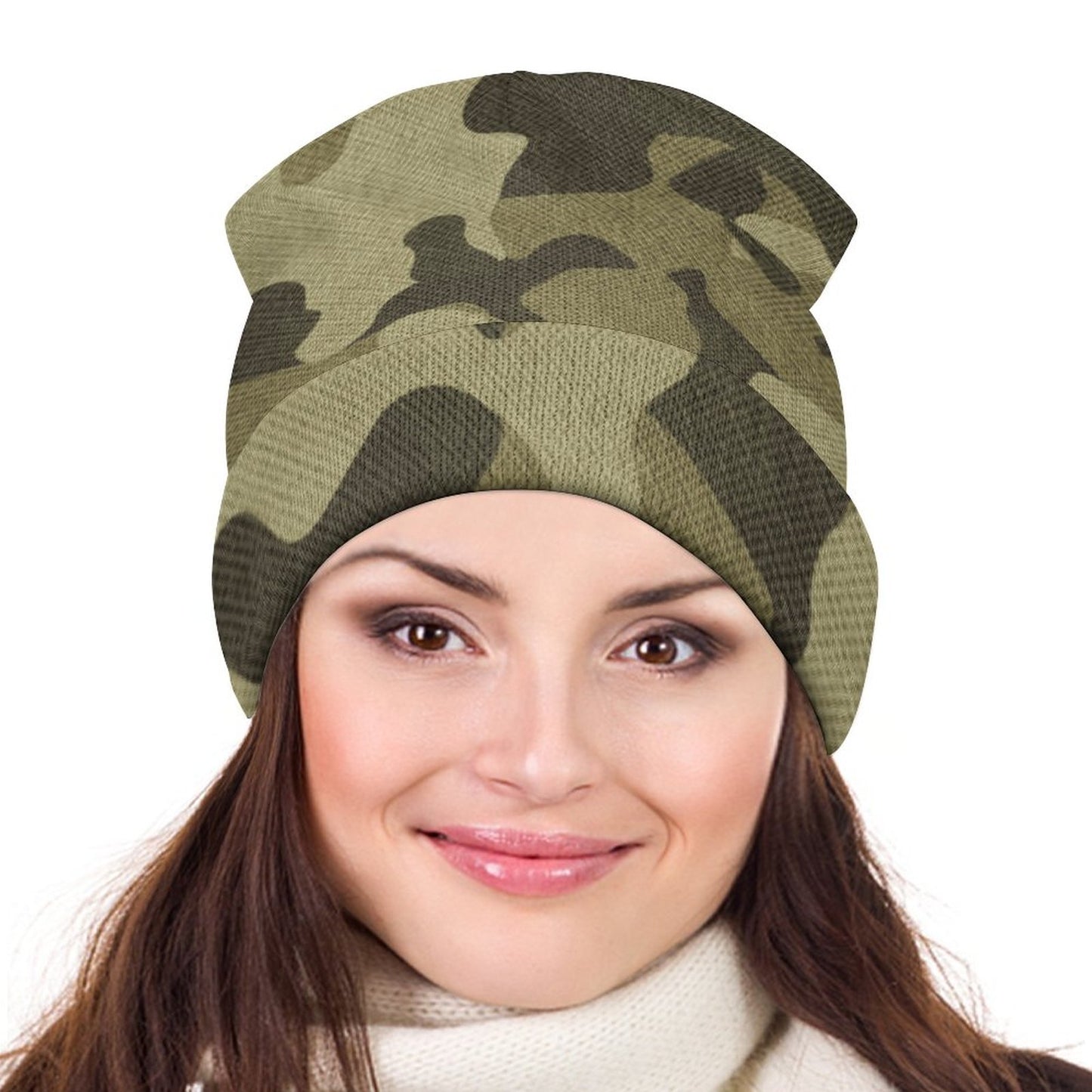 Camo Beanie | Green Fabric Camouflage