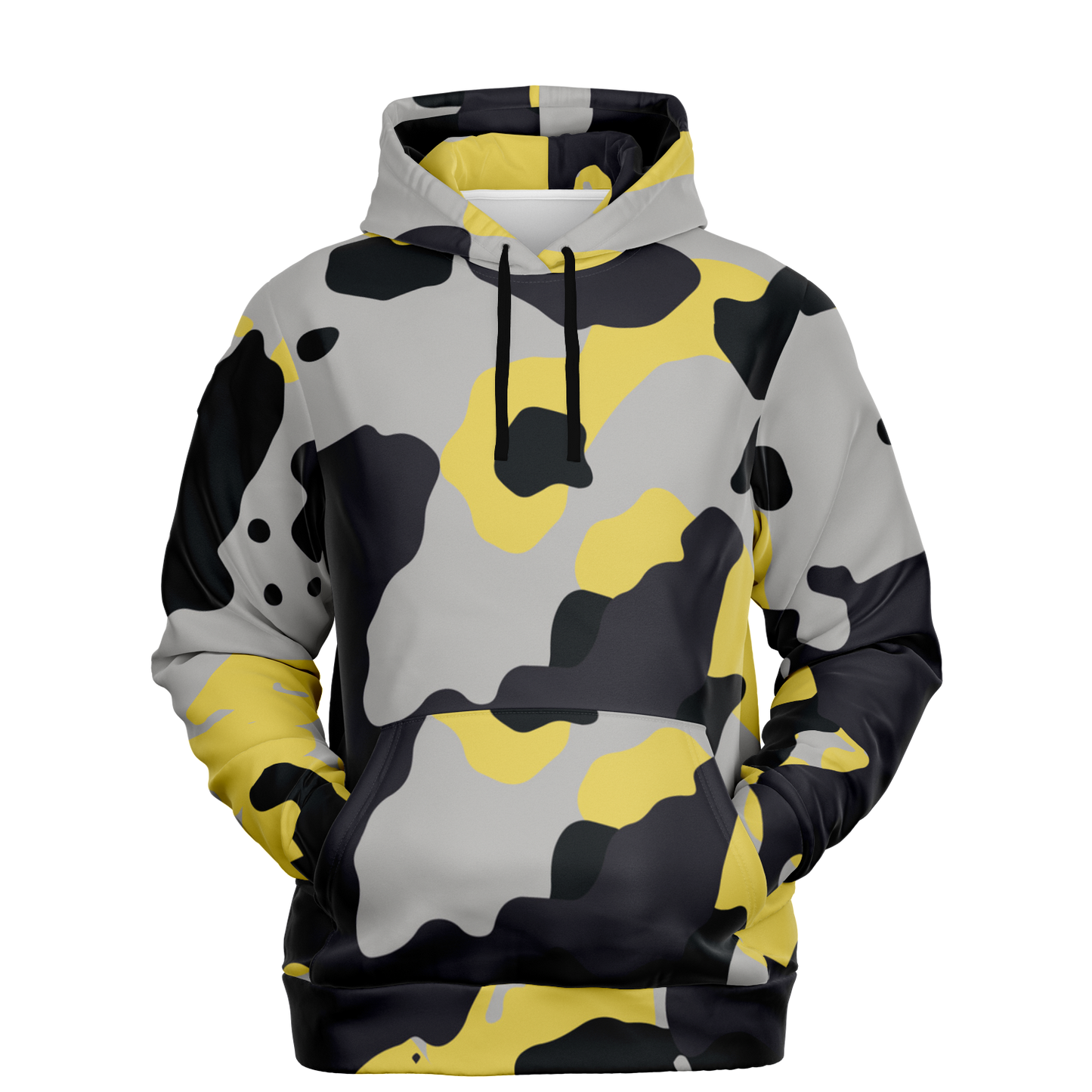 Camo Hoodie | Yellow, Black & Silver Camouflage