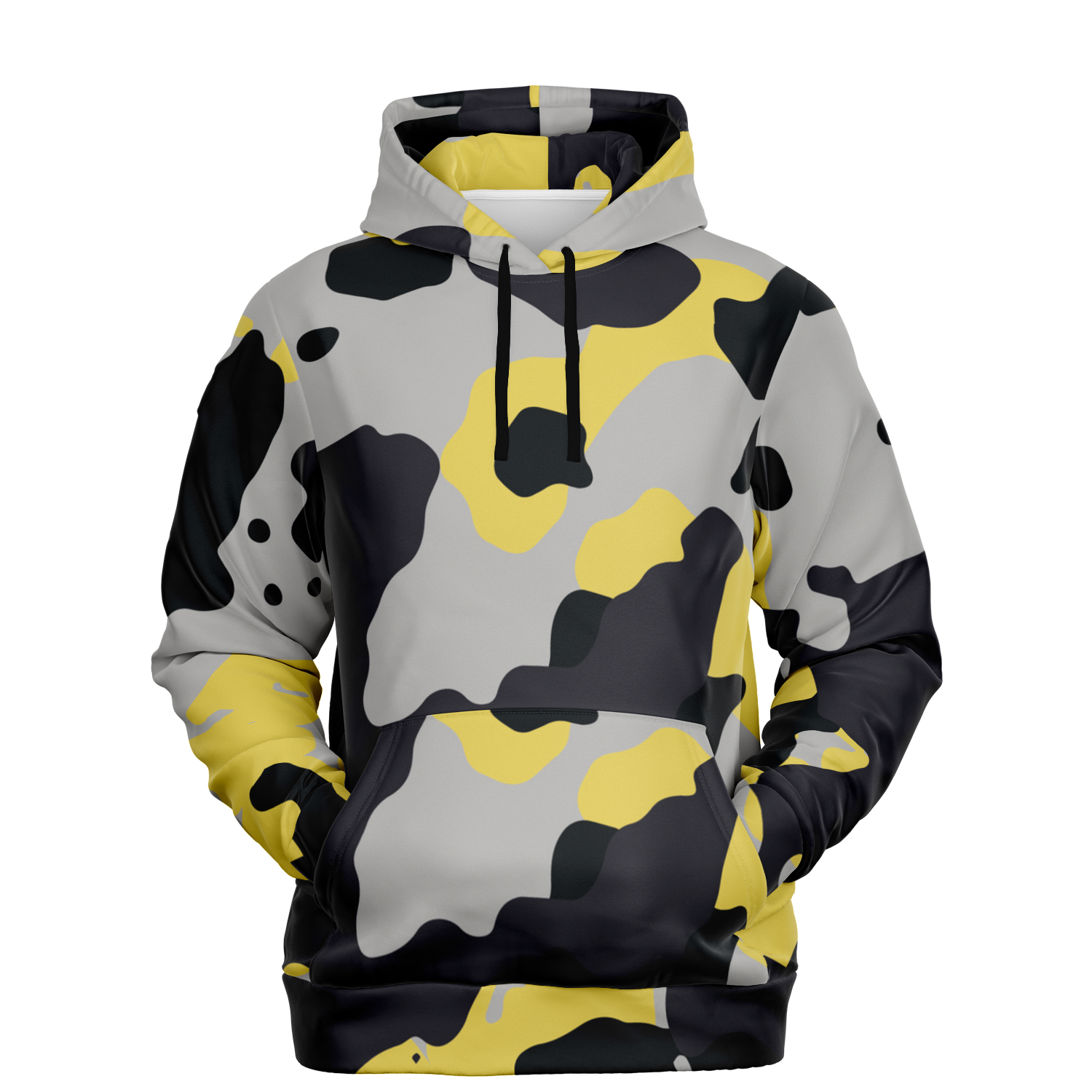 Camo Hoodie | Yellow, Black & Silver Camouflage