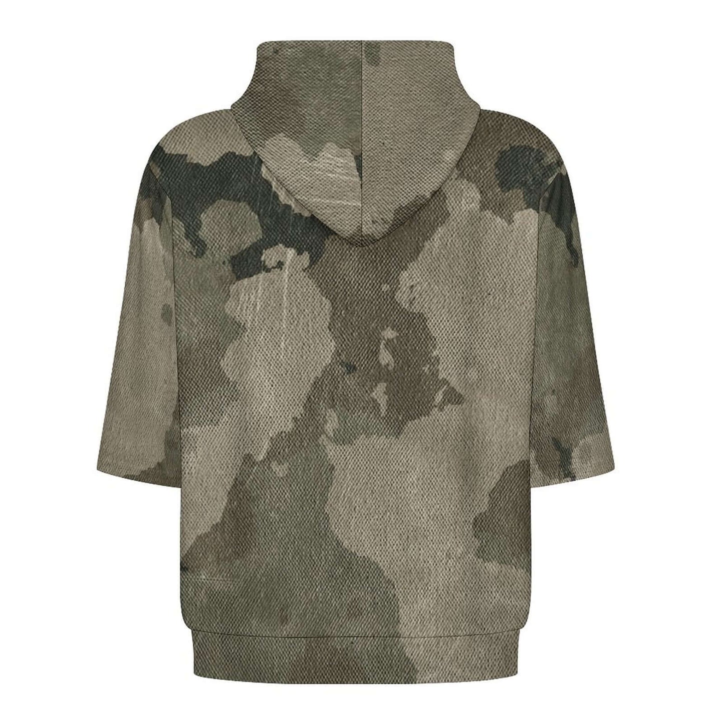 Short Sleeve Hoodie | Dirty Old Brown Camouflage