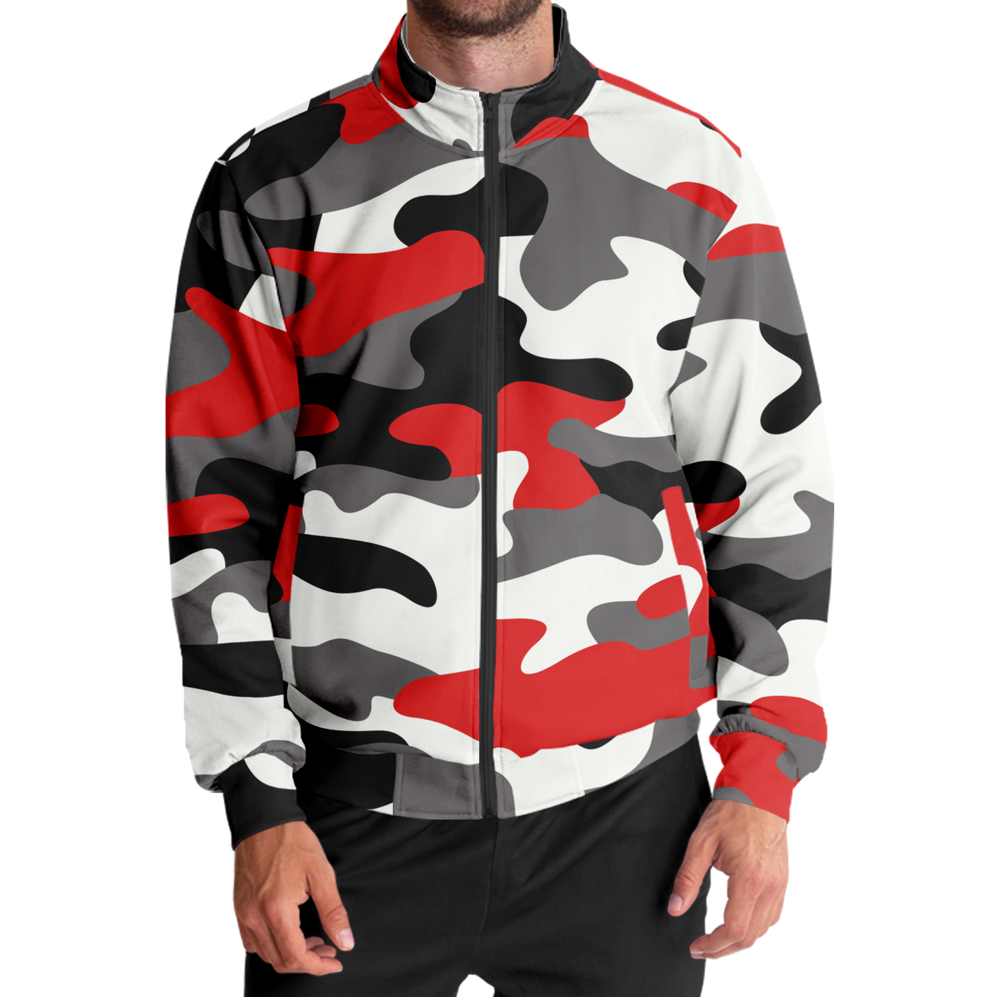 Black and white camo jacket best sale