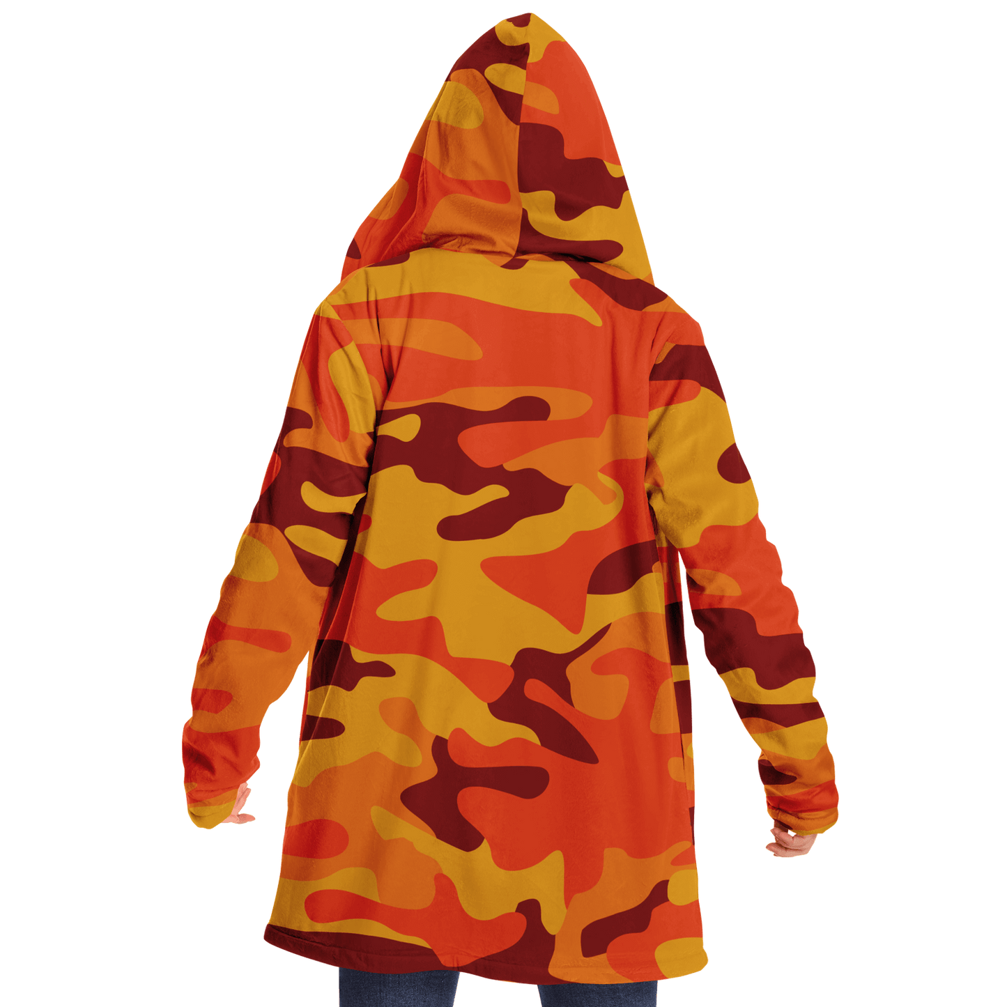 Camo Cloak | Orange & Red Camouflage | Microfleece