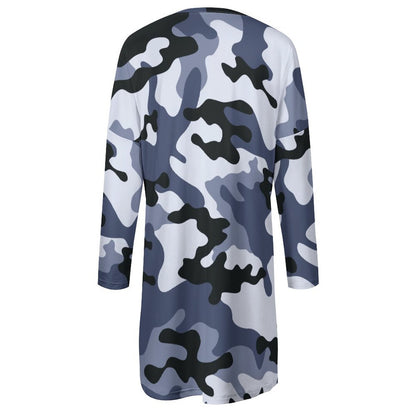 Camo Shirt | Loose Fit Long Sleeves | Light Blue