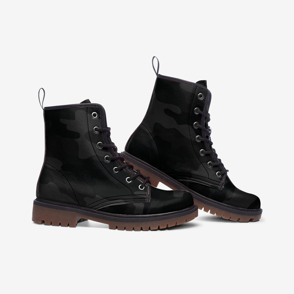 Camo Boots | Leather Camouflage in Black