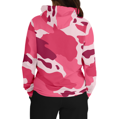 Camo Hoodie | Cherry, Piggy Pink and Rich Maroon Camouflage