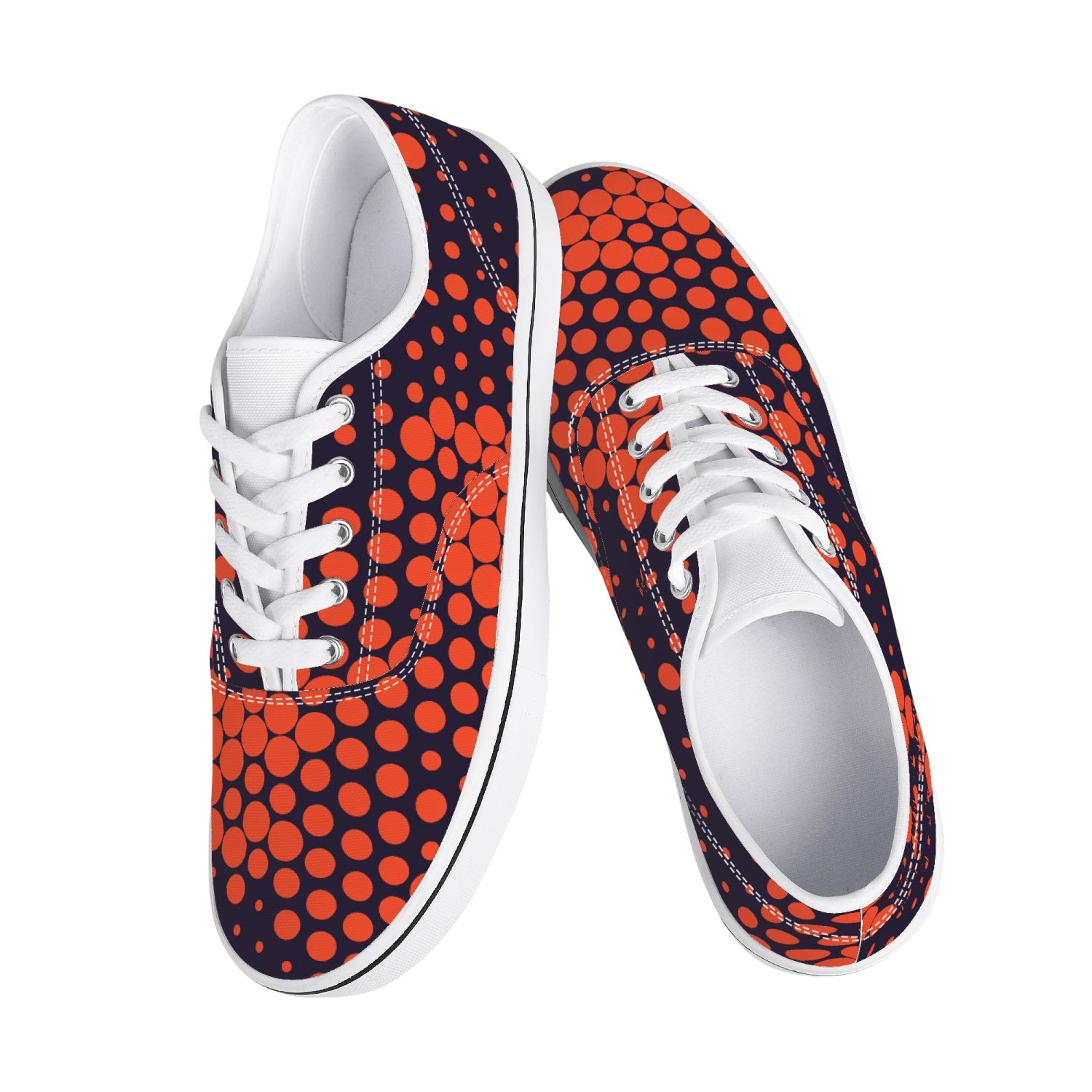 Camo Skate Shoes | Orange & Blue Digital Camouflage