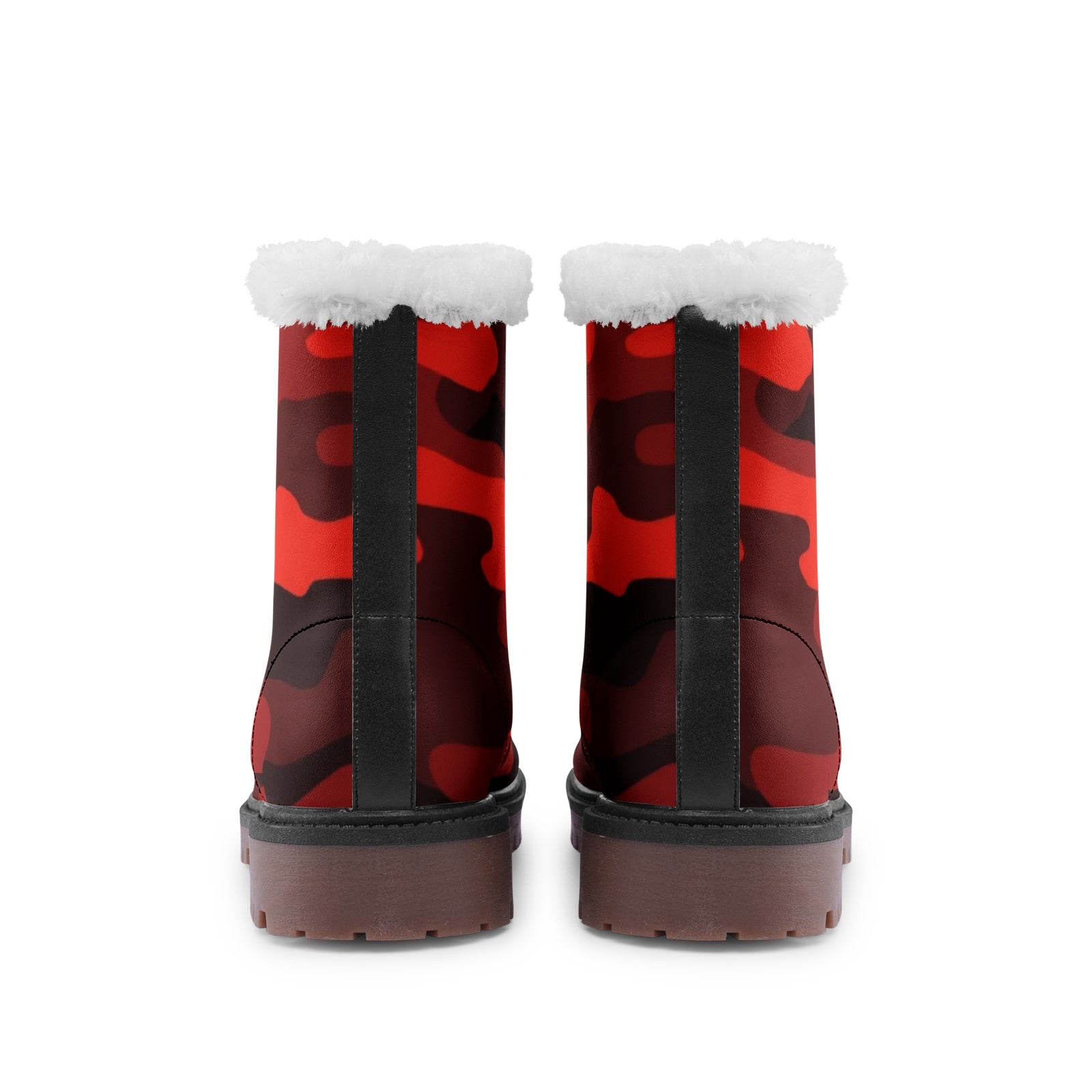 Snow Camo Boots | Scarlet Red and Black Camouflage