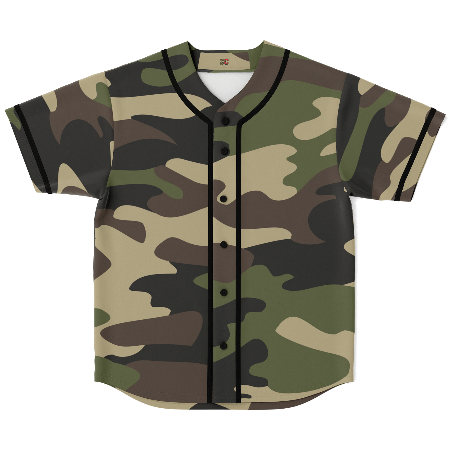 Camo Baseball Jersey | Classic Green Camouflage