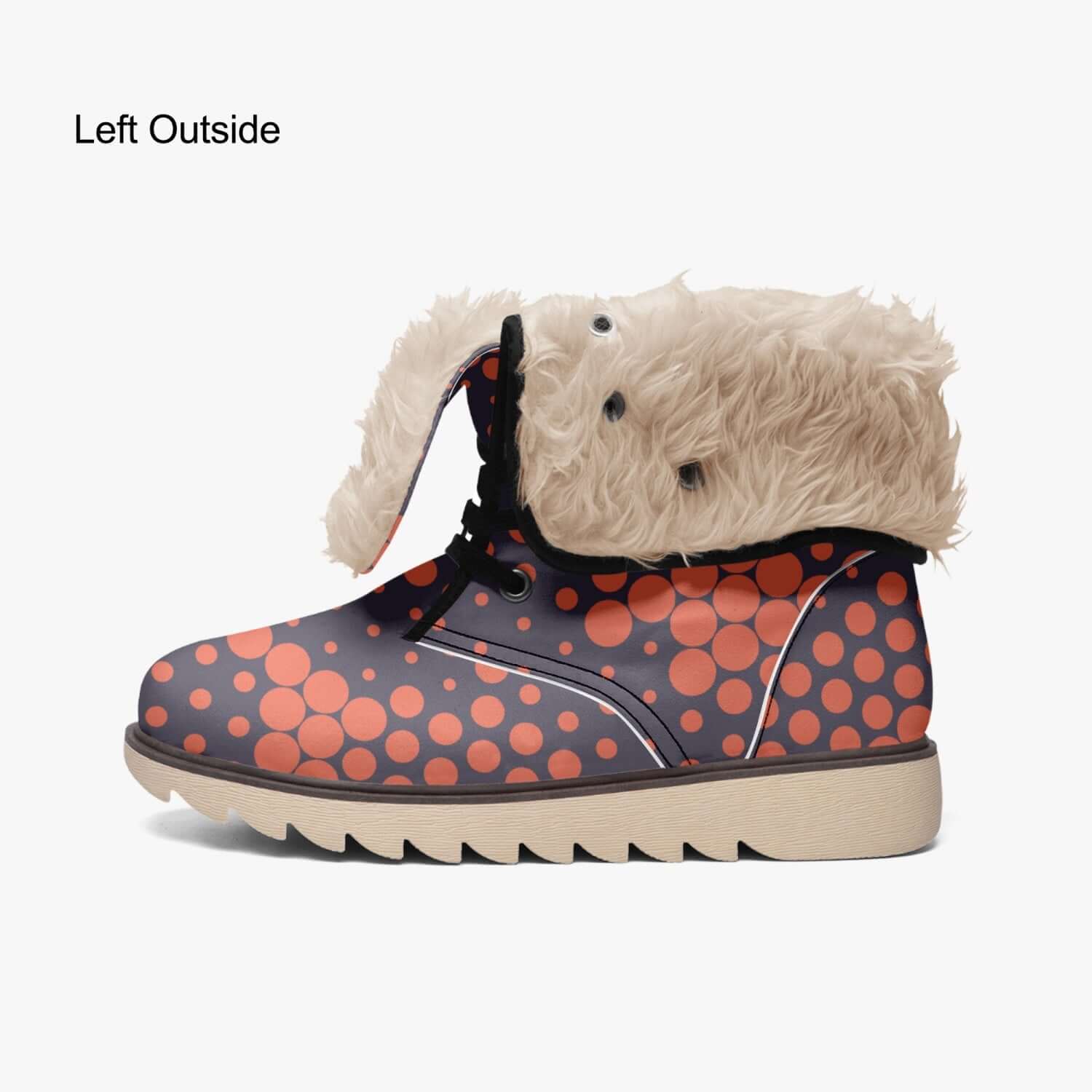 Camo Boots | Orange & Blue Digital Cotton-Pad Fur Lining