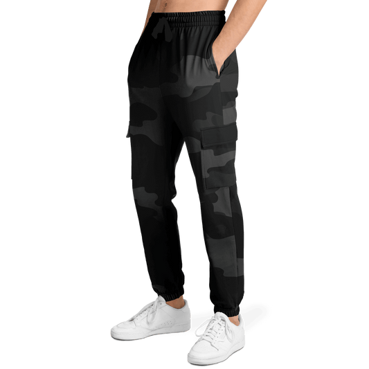 Camo Cargo Pants | Unisex | Black Camouflage