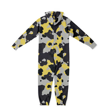 Camo Onesie | Yellow, Black and Silver Camouflage