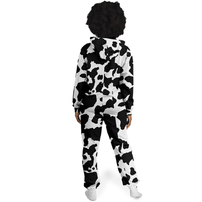 Camo Onesie | Black and White Camouflage Cow Print