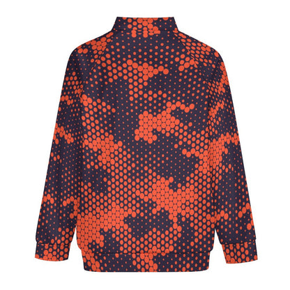 Camo Shirt | Raglan Zip-up | Orange and Blue Digital