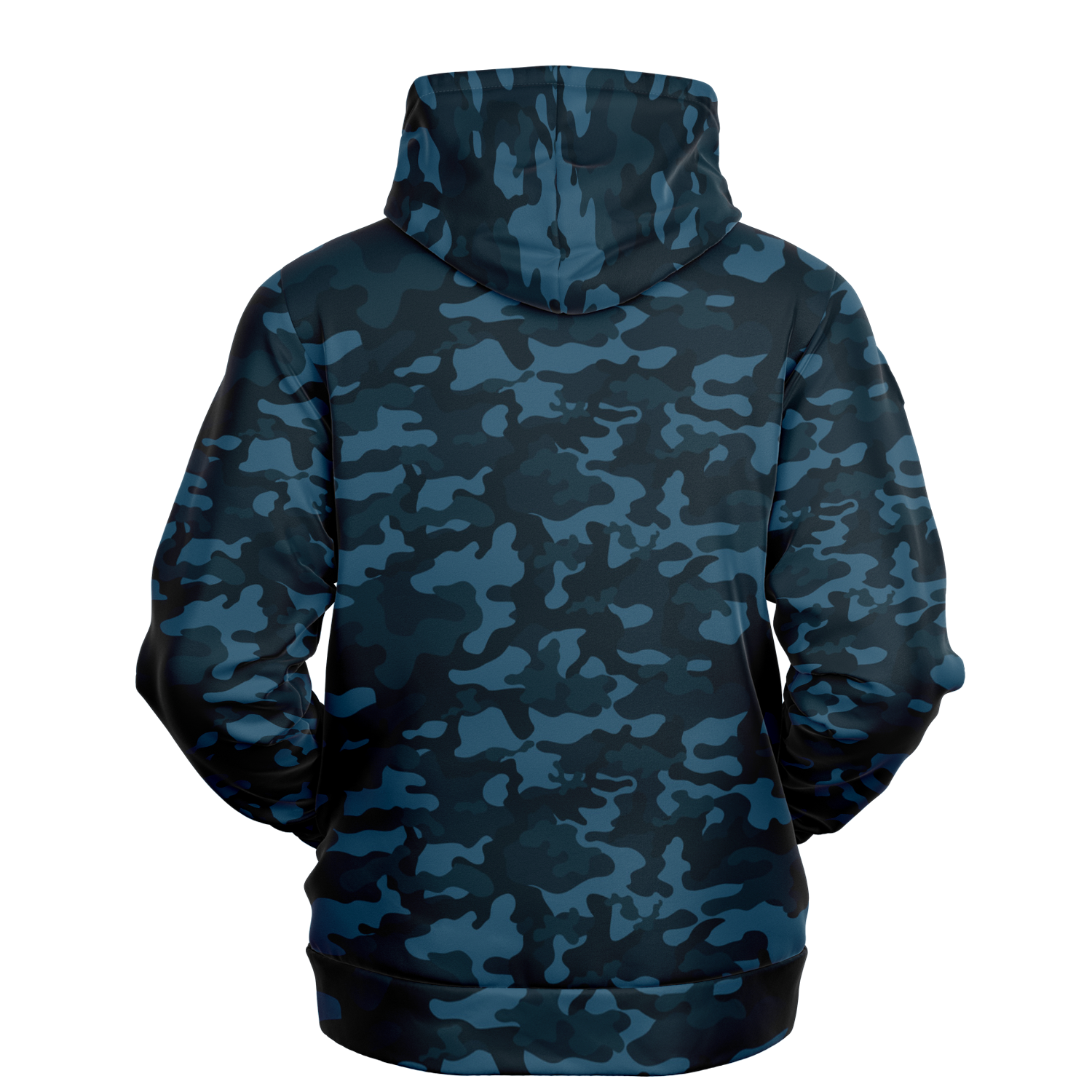 Dark Blue Camo Hoodie | Army-Inspired Camouflage