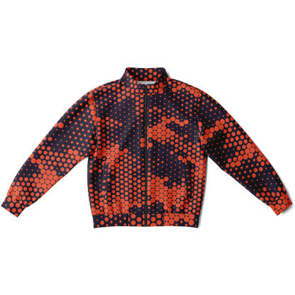 Camo Track Jacket | Orange & Blue Digital Camouflage