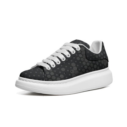 Oversized McQueen Sneakers | Stylish Black Hive Camouflage