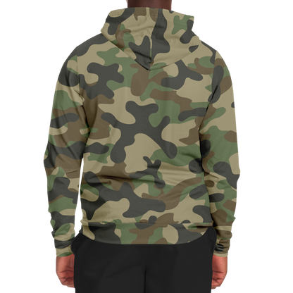 Zip-Up Hoodie | Military Brown Camouflage