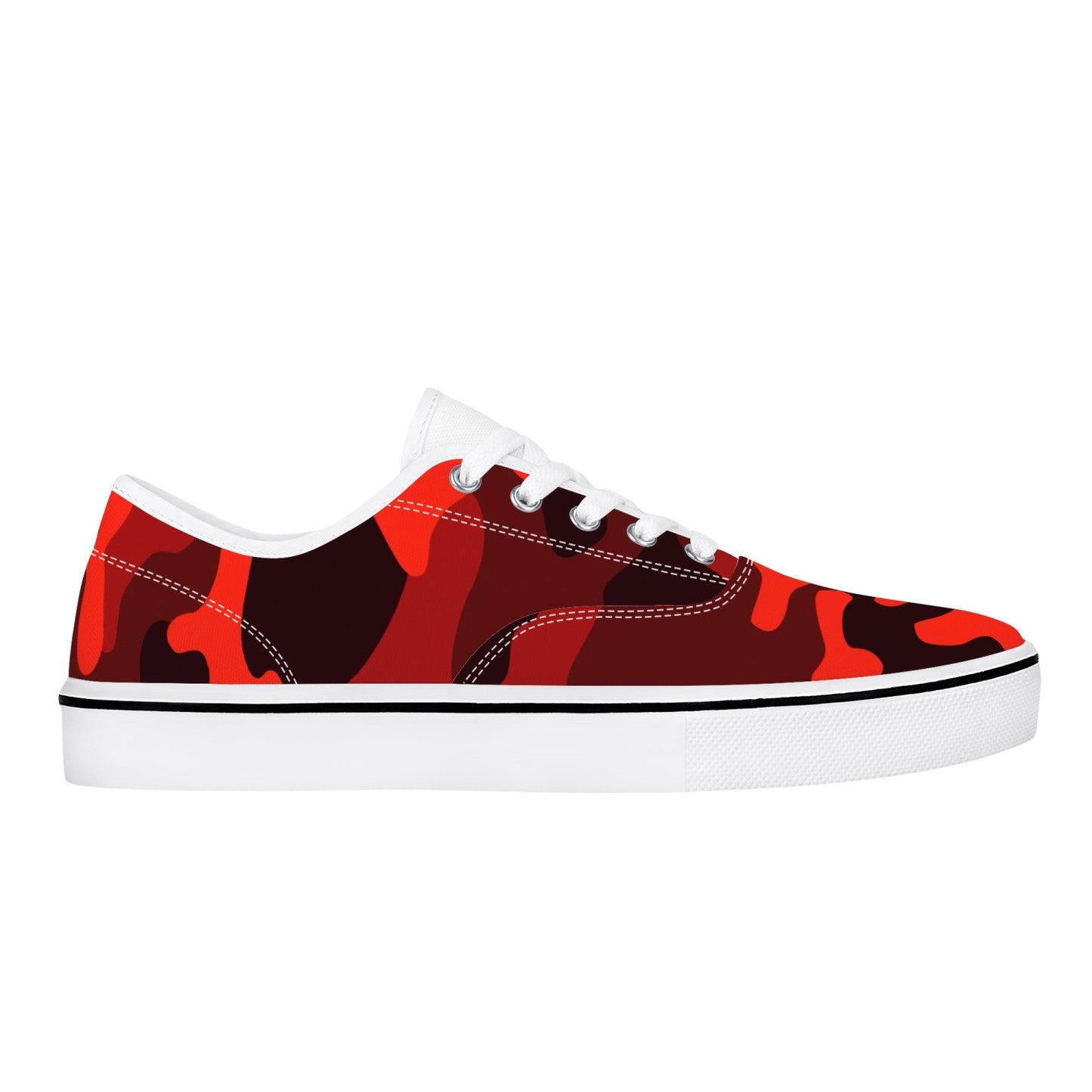 Camo Skate Shoes | Scarlet Red & Black Camouflage