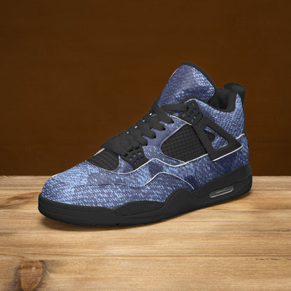 Camo Jordans AJ4 | Denim Blue Camouflage