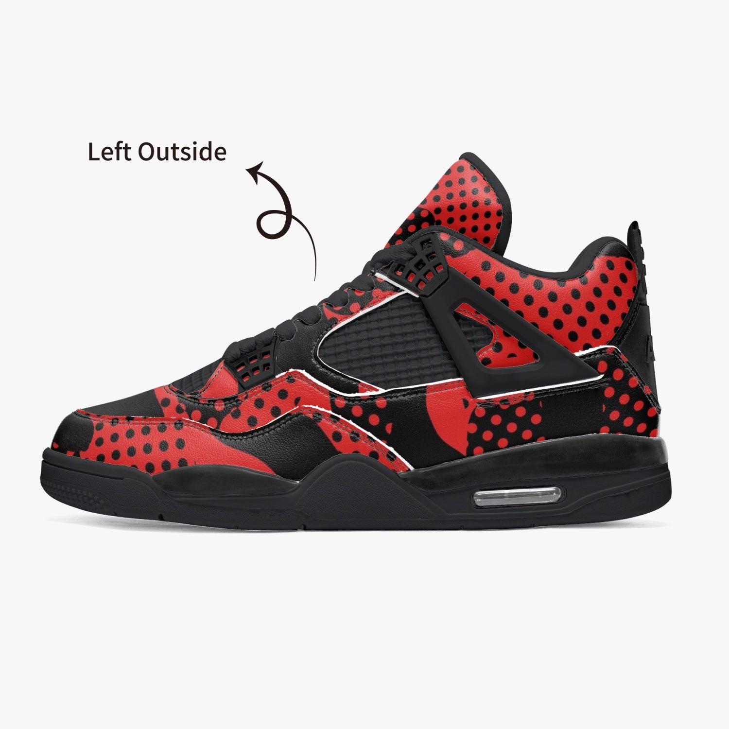 Red Camo Jordans AJ4 | Pixel Camouflage | Black Sole