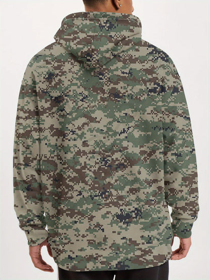 Men's Camo Hoodie | Casual & Warm Pullover with Drawstring