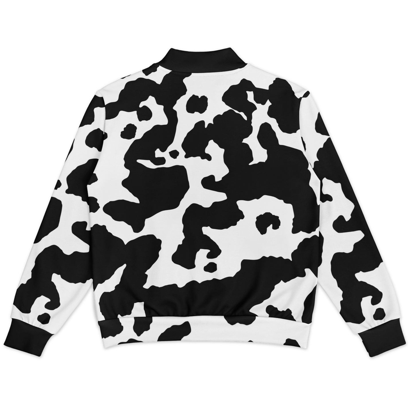 Baseball Jacket in Black & White Cow Print | Unisex