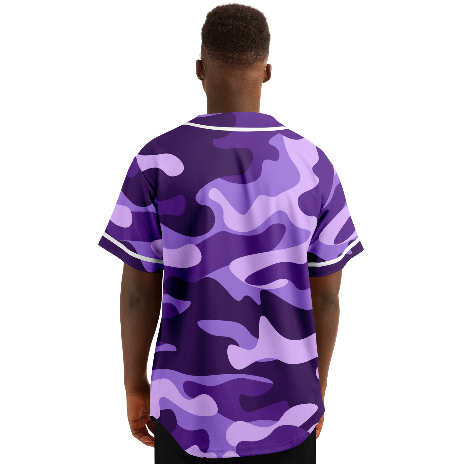 Camo Baseball Jersey | Purple, Blue & Mauve Camouflage