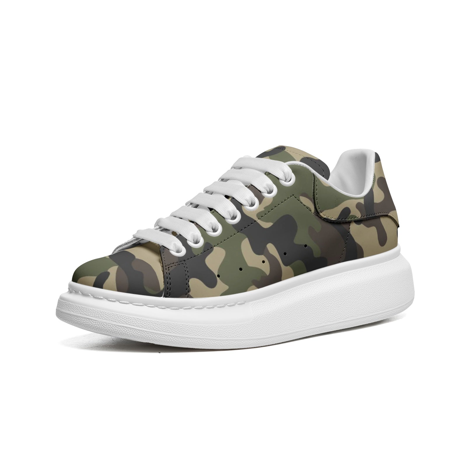 Oversized McQueen Sneakers | Classic Brown Camo