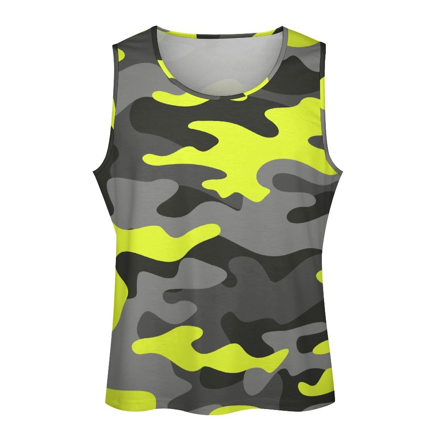 Camo Tank Top | Black, Gray & Yellow Camouflage