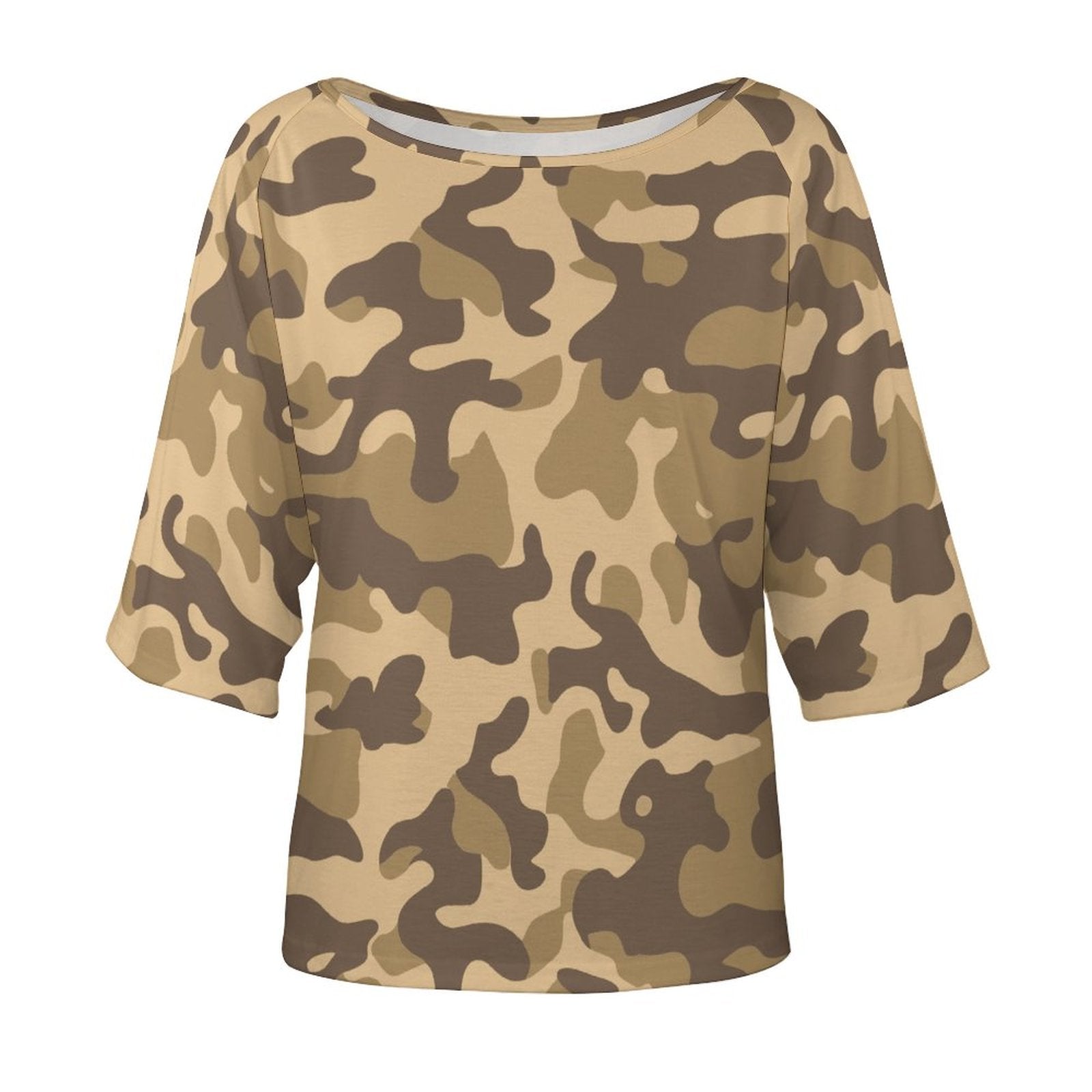 Off The Shoulder Top | Khaki Camo Shirt