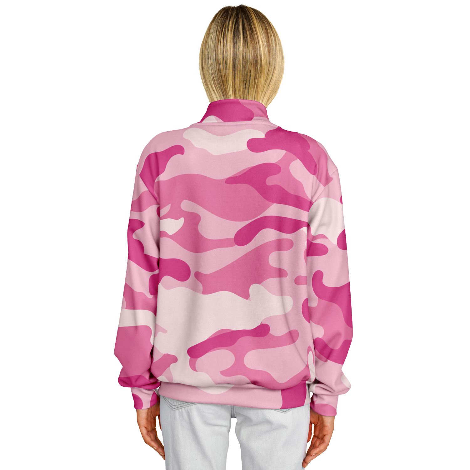 Pink Baseball Jacket | Lavender Camouflage Tones