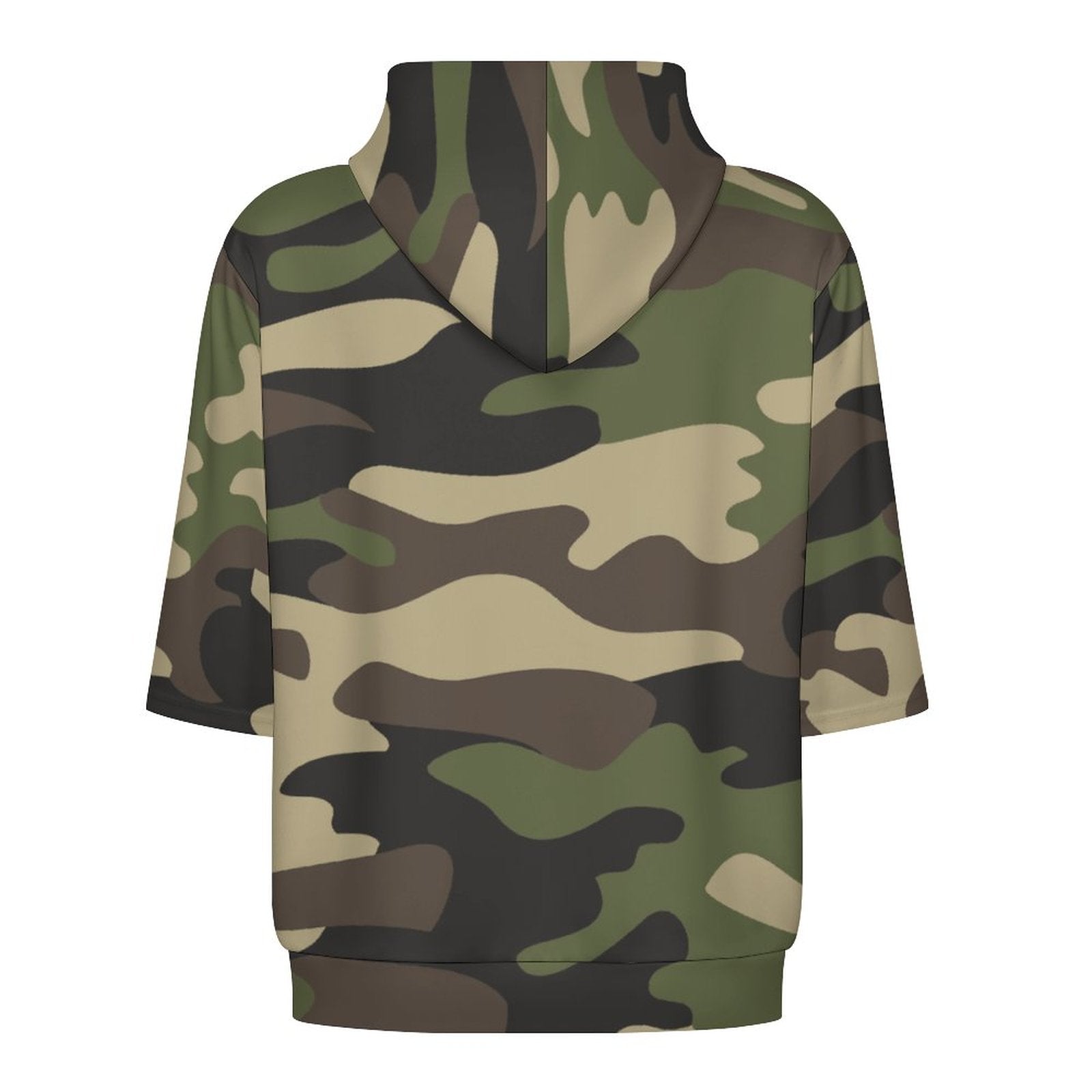 Short Sleeve Hoodie | Classic Green Camouflage