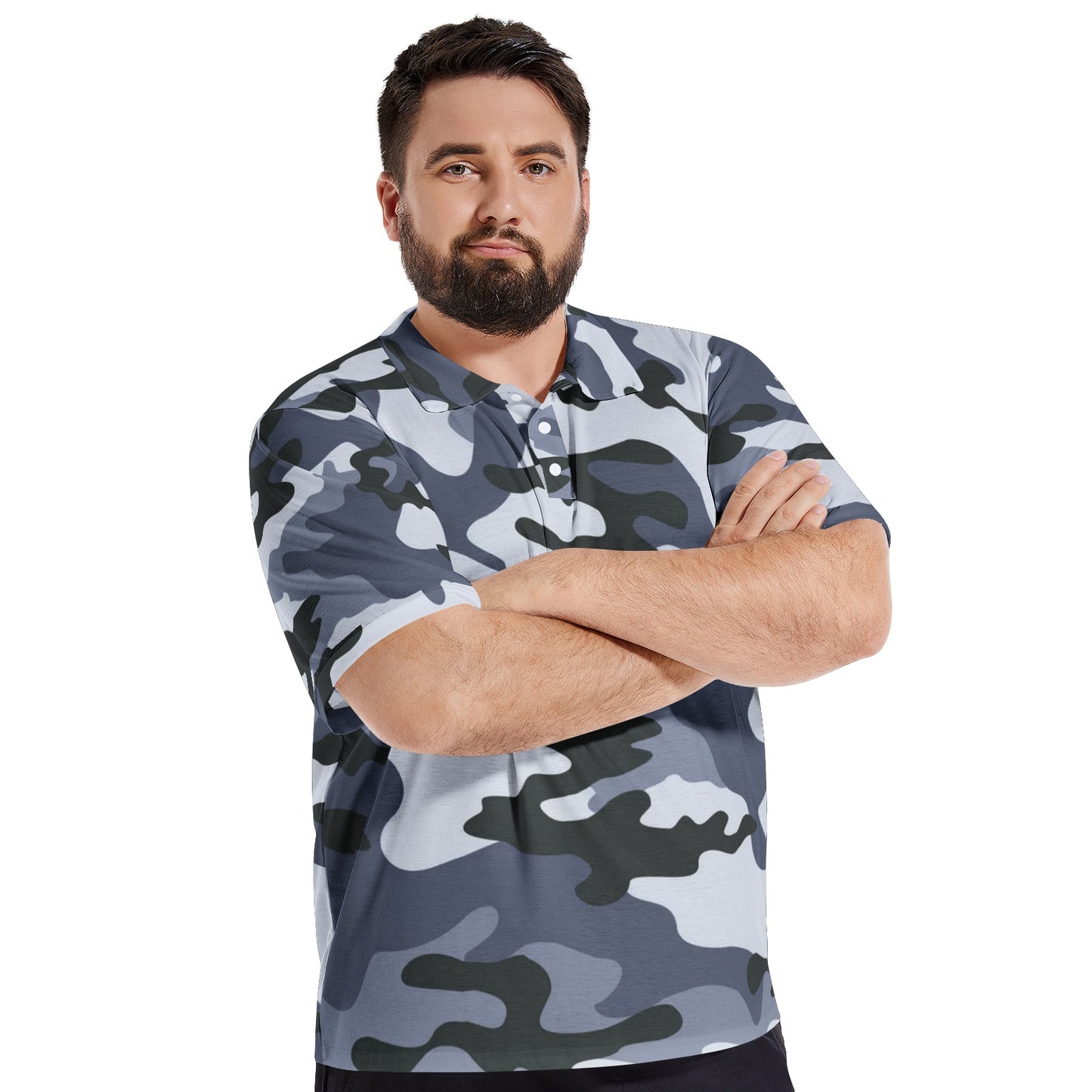 Camo Golf Shirt | Light Blue Camouflage