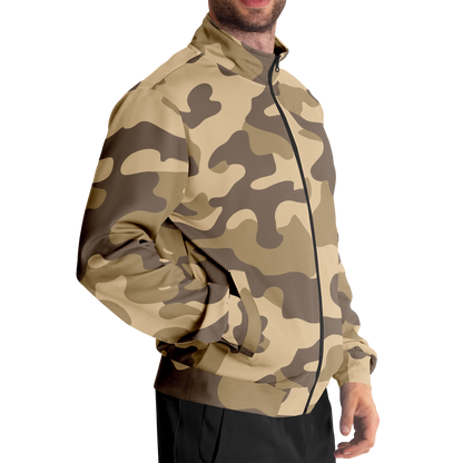 Camo Track Jacket | Khaki Camouflage