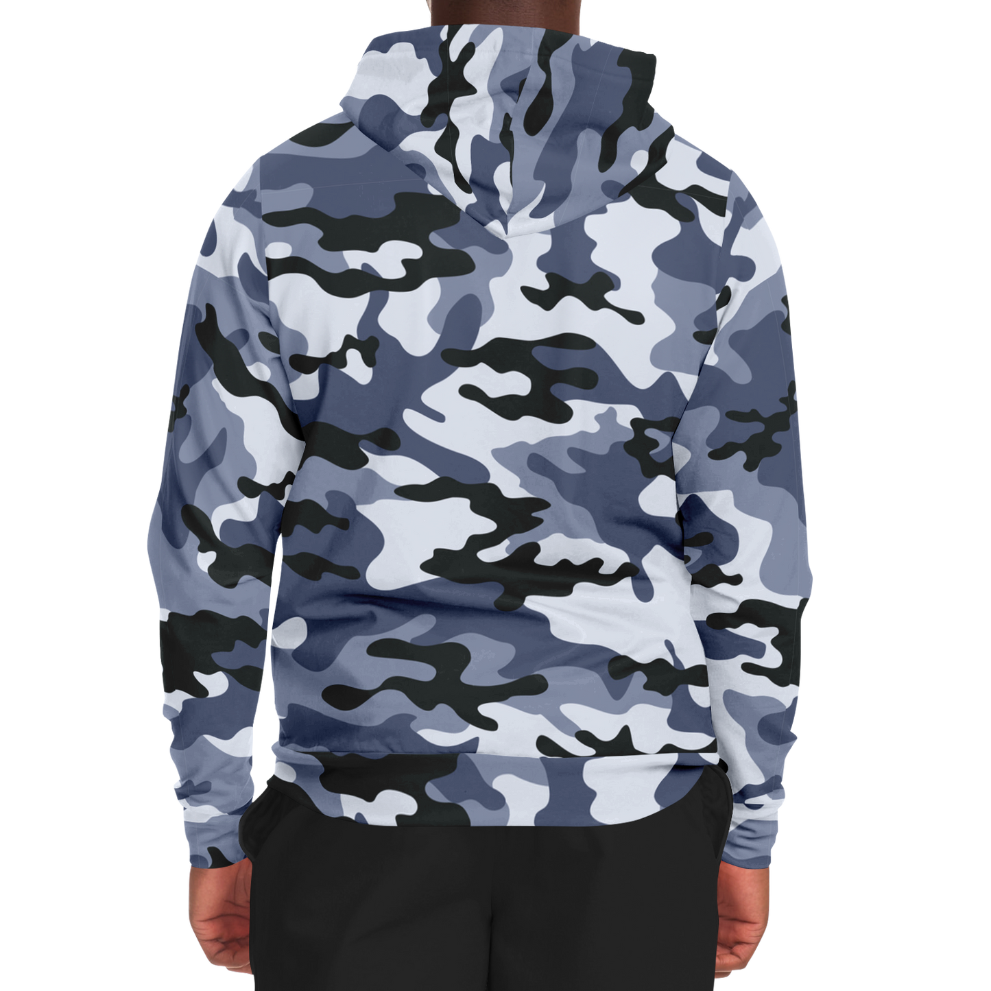 Zip-Up Hoodie | Light Blue Camouflage