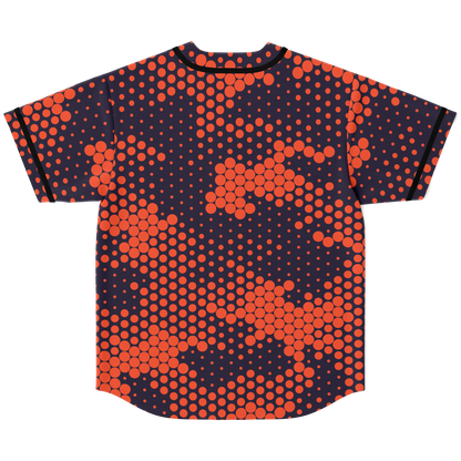 Camo Baseball Jersey | Orange & Blue Digital Camouflage